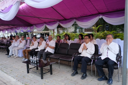 ร่วมพิธีทำบุญตักบาตรเนื่องในวันมาฆบูชา ประจำปี 2563
