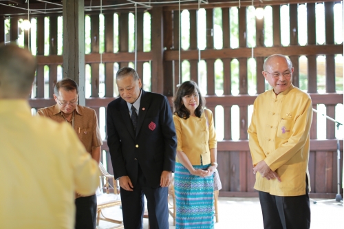 พิธีทำบุญวันคล้ายวันสถาปนาสำนักส่งเสริมศิลปวัฒนธรรม มหาวิทยาลัยเชียงใหม่  และพิธีทำบุญเรือนฝาไหลของแม่นายคำเที่ยง 