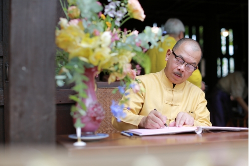 พิธีทำบุญวันคล้ายวันสถาปนาสำนักส่งเสริมศิลปวัฒนธรรม มหาวิทยาลัยเชียงใหม่  และพิธีทำบุญเรือนฝาไหลของแม่นายคำเที่ยง 