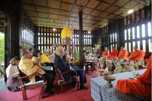 พิธีทำบุญวันคล้ายวันสถาปนาสำนักส่งเสริมศิลปวัฒนธรรม มหาวิทยาลัยเชียงใหม่  และพิธีทำบุญเรือนฝาไหลของแม่นายคำเที่ยง 