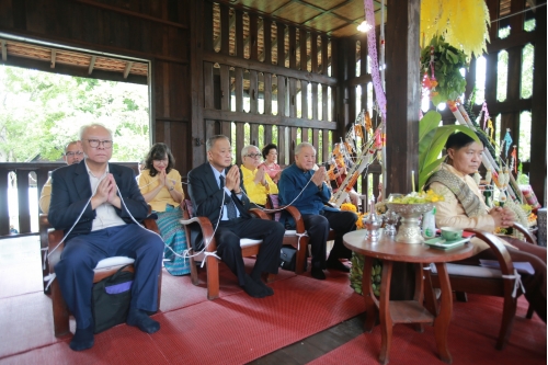 พิธีทำบุญวันคล้ายวันสถาปนาสำนักส่งเสริมศิลปวัฒนธรรม มหาวิทยาลัยเชียงใหม่  และพิธีทำบุญเรือนฝาไหลของแม่นายคำเที่ยง 