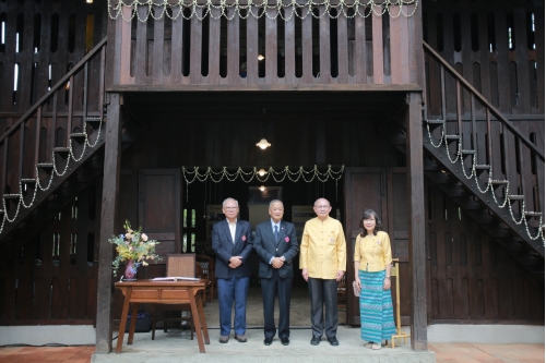 พิธีทำบุญวันคล้ายวันสถาปนาสำนักส่งเสริมศิลปวัฒนธรรม มหาวิทยาลัยเชียงใหม่  และพิธีทำบุญเรือนฝาไหลของแม่นายคำเที่ยง 