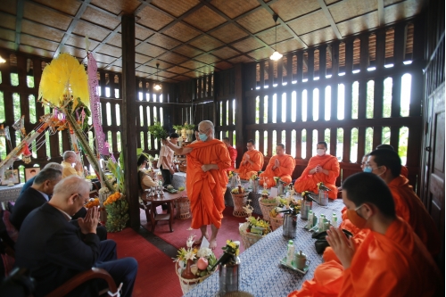 พิธีทำบุญวันคล้ายวันสถาปนาสำนักส่งเสริมศิลปวัฒนธรรม มหาวิทยาลัยเชียงใหม่  และพิธีทำบุญเรือนฝาไหลของแม่นายคำเที่ยง 