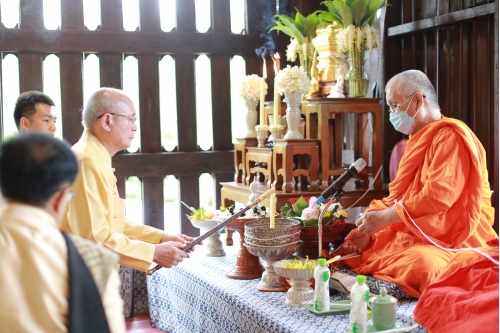 พิธีทำบุญวันคล้ายวันสถาปนาสำนักส่งเสริมศิลปวัฒนธรรม มหาวิทยาลัยเชียงใหม่  และพิธีทำบุญเรือนฝาไหลของแม่นายคำเที่ยง 
