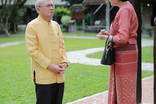 พิธีทำบุญวันคล้ายวันสถาปนาสำนักส่งเสริมศิลปวัฒนธรรม มหาวิทยาลัยเชียงใหม่  และพิธีทำบุญเรือนฝาไหลของแม่นายคำเที่ยง 
