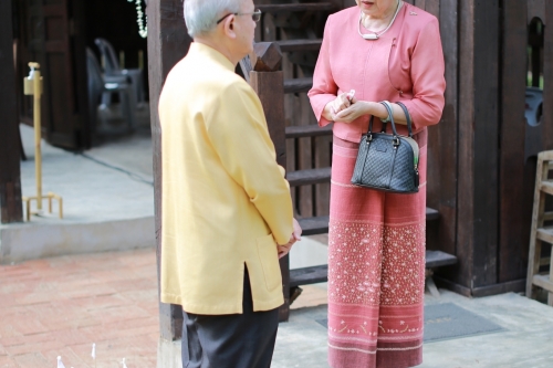 พิธีทำบุญวันคล้ายวันสถาปนาสำนักส่งเสริมศิลปวัฒนธรรม มหาวิทยาลัยเชียงใหม่  และพิธีทำบุญเรือนฝาไหลของแม่นายคำเที่ยง 