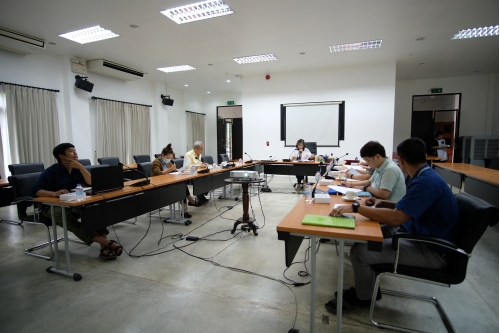 การประชุมคณะกรรมการตรวจรับพัสดุและผู้ควบคุมงาน งานจ้างปรับปรุงซ่อมแซมเรือนกาแล (อุุ๊ยผัด) ครั้งที่ 3/2563