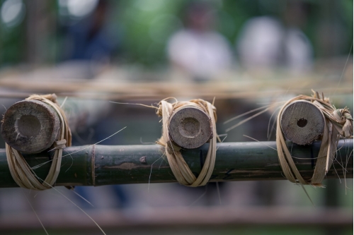 การสร้างเรือนเครื่องผูก ภายใต้กิจกรรม - Building a bamboo house of the “Artisans Talk” woodworking and traditional kruang puuk house construction workshop