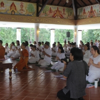พิธีเปิดโครงการบวชเนกขัมมจาริณี เพื่อถวายเป็นพระราชกุศล สมเด็จพระนางเจ้าสิริกิติ์ พระบรมราชินีนาถ พระบรมราชชนนีพันปีหลวง เนื่องในโอกาสทรงเจริญพระชนมพรรษา 87 พรรษา