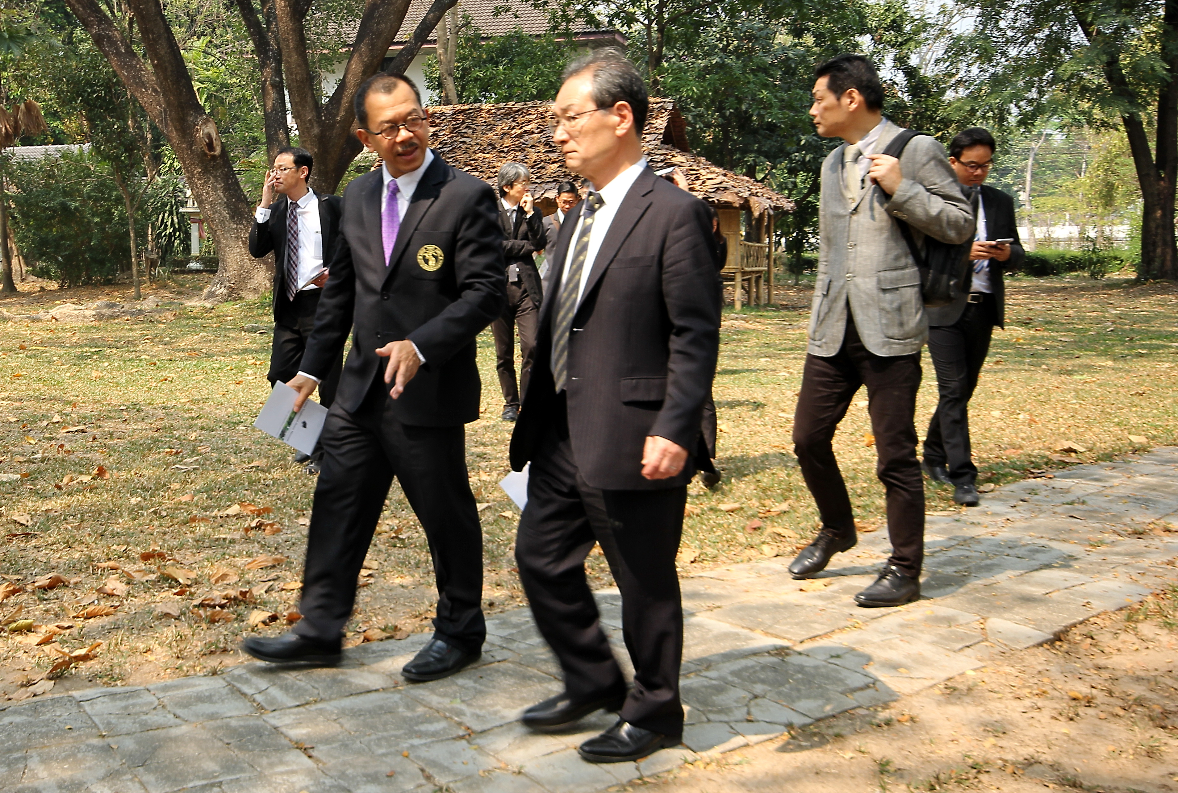 ให้การต้อนรับอธิการบดีและคณะผู้บริหารจาก Kyoto Institute Technology 